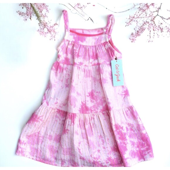 Cat & Jack Other - 18 Month CAT & JACK GIRLS SUNDRESS Pink & Metallic Gold w/ Panty/Diaper Cover